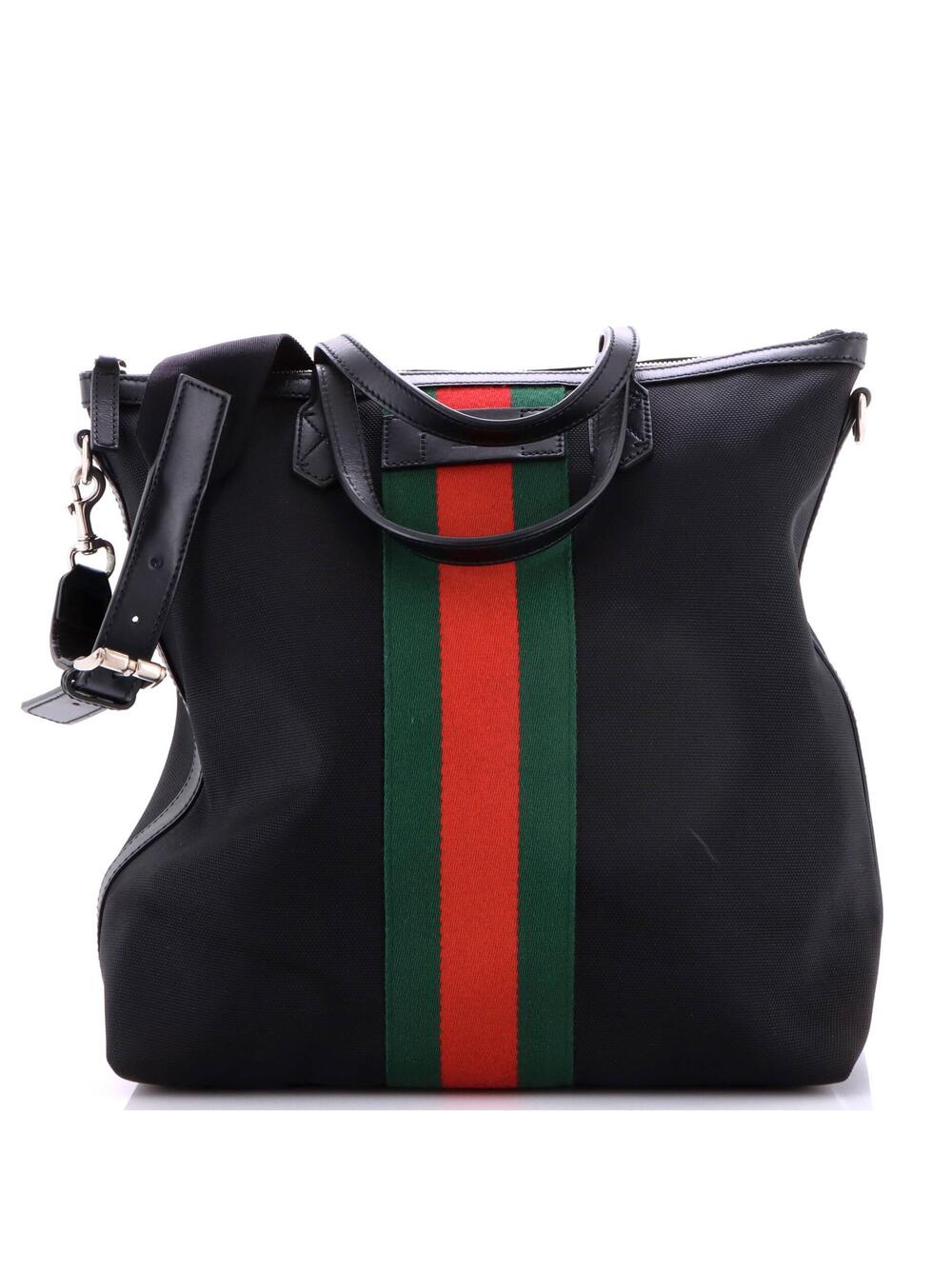 Gucci Web Zip Tote Techno Canvas Medium #369057G13B
